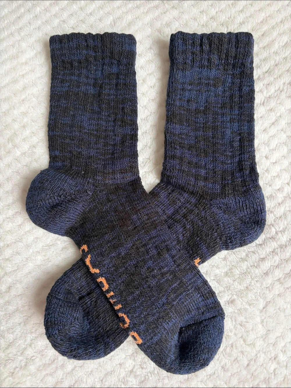 NWOT Bombas Women's Chunky Ragg Half Calf Navy/Black Sock - Unisex Large